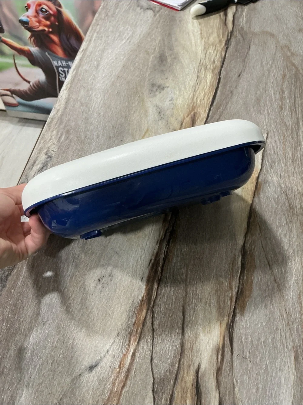 Vtg Tupperware 1274 Microwave Steamer Basket & Lid 1275 Blue White Replacement